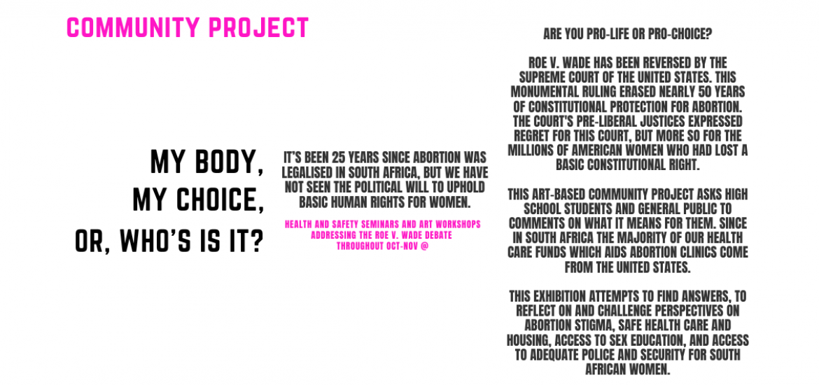 My Body, My Choice, or Is It? (Community Project- Auction)